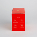 Callie Mask: A box of 24, 3D wing mask, antibacterial mask made in Malaysia, in Fortune Red from CNY 2023 limited edition.